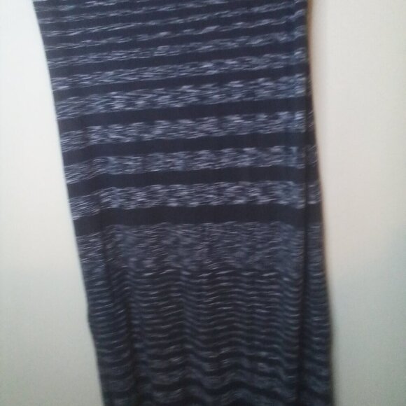 Michael Michael Kors Dress S Short Sleeve Maxi Long Stretch Side Slit Gray Black - Picture 15 of 16